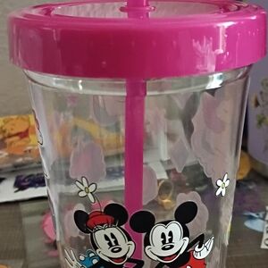 Mickey and Minnie Mouse Tumbler with Straw